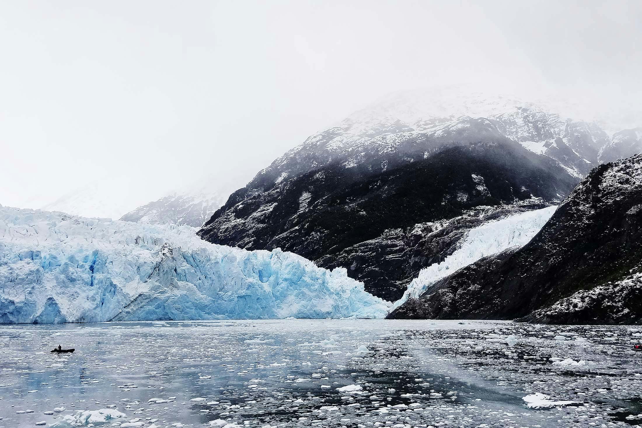 glaciers in Chile's fjords