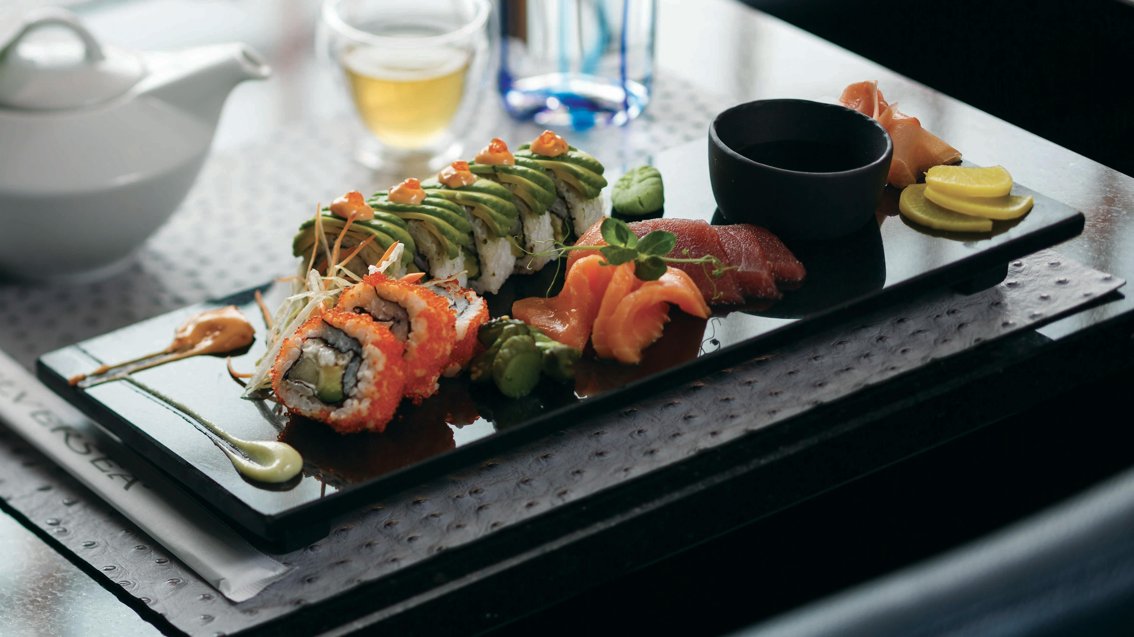 Japanese sushi, Silversea Cruises