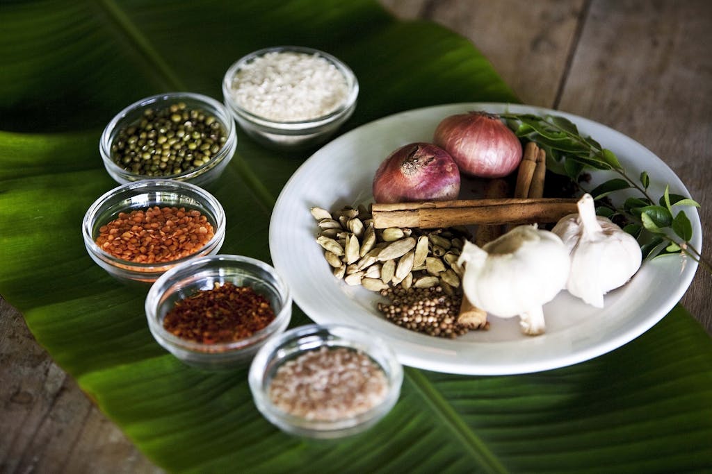 Oil, spices and herbs - Sri Lankan Ayurveda