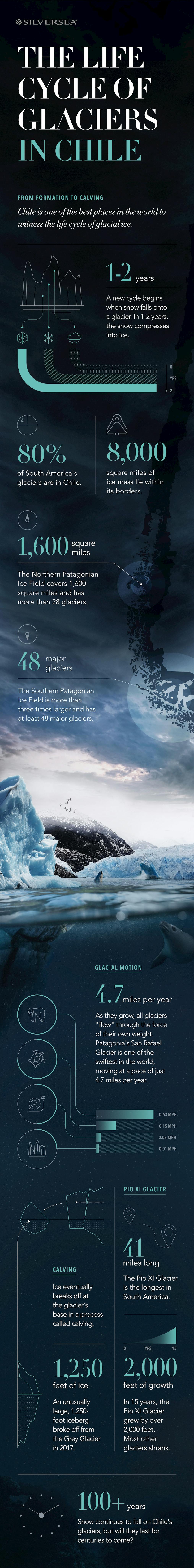 Learn about the stages of a glacier with this infographic.