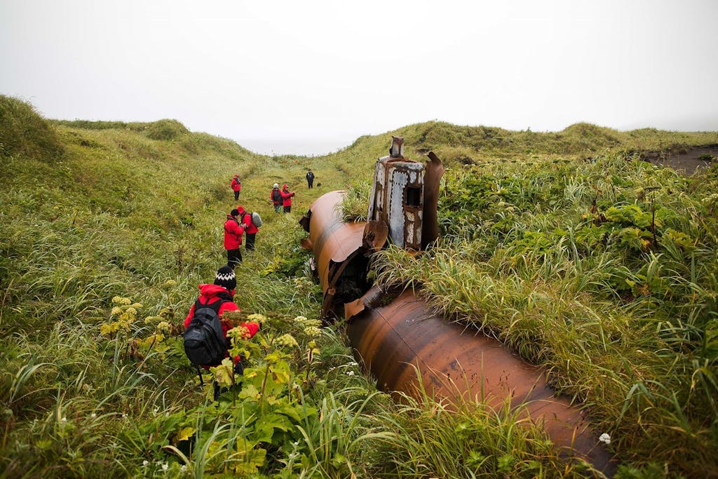 submarine on Kiska Island, Alaska