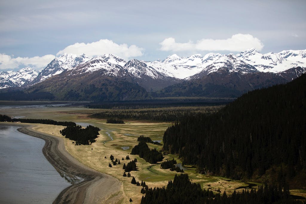 Aerial view of Chilkat Range, Alaska