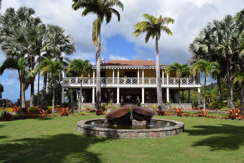 Nevisian architecture in the Botanical Gardens