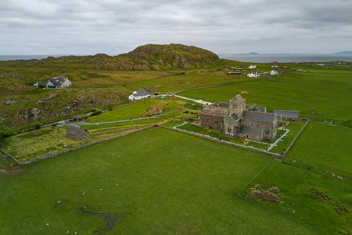 Iona Abbey, One Of The Highlights Of Iona In The Inner Hebrides Islands ...