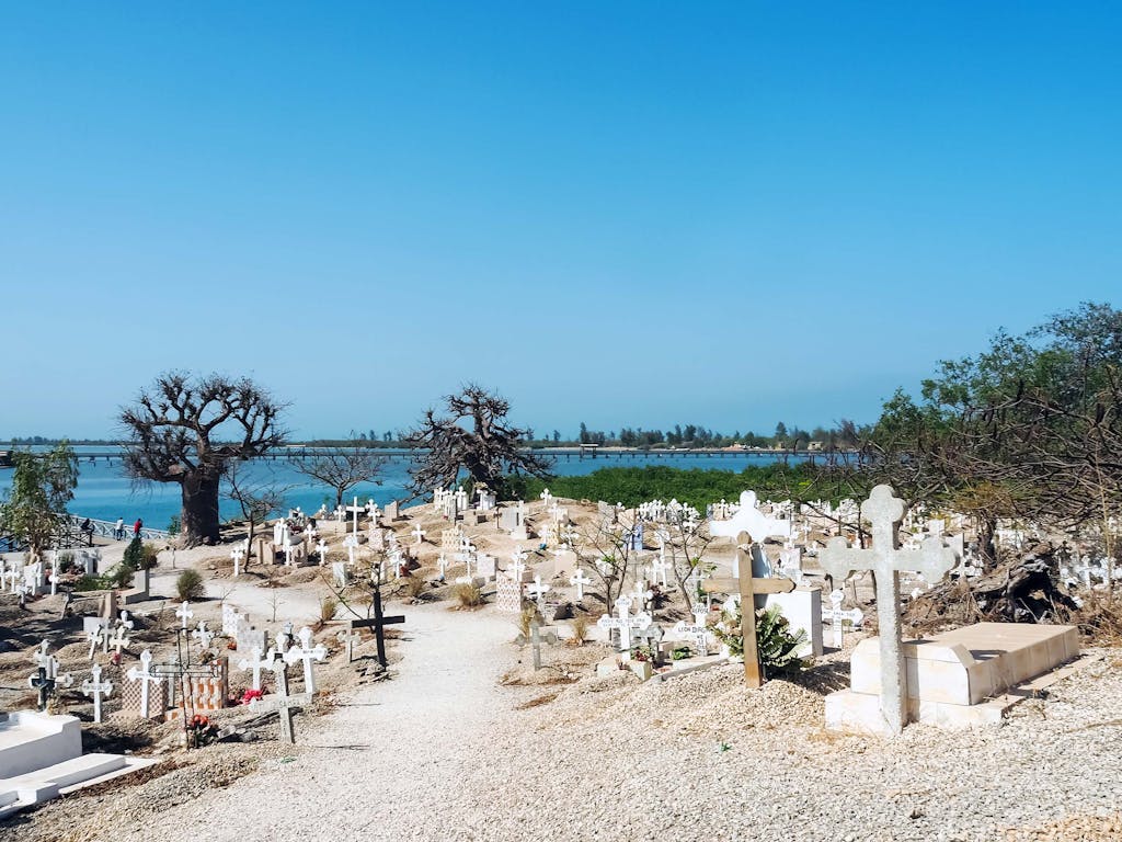 Cemetery in the clam shell island of Fadiouth, Senegal.