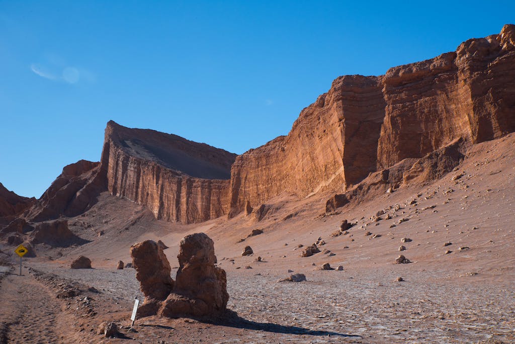 Atacama desert landscapes near Antofagasta, Chile.