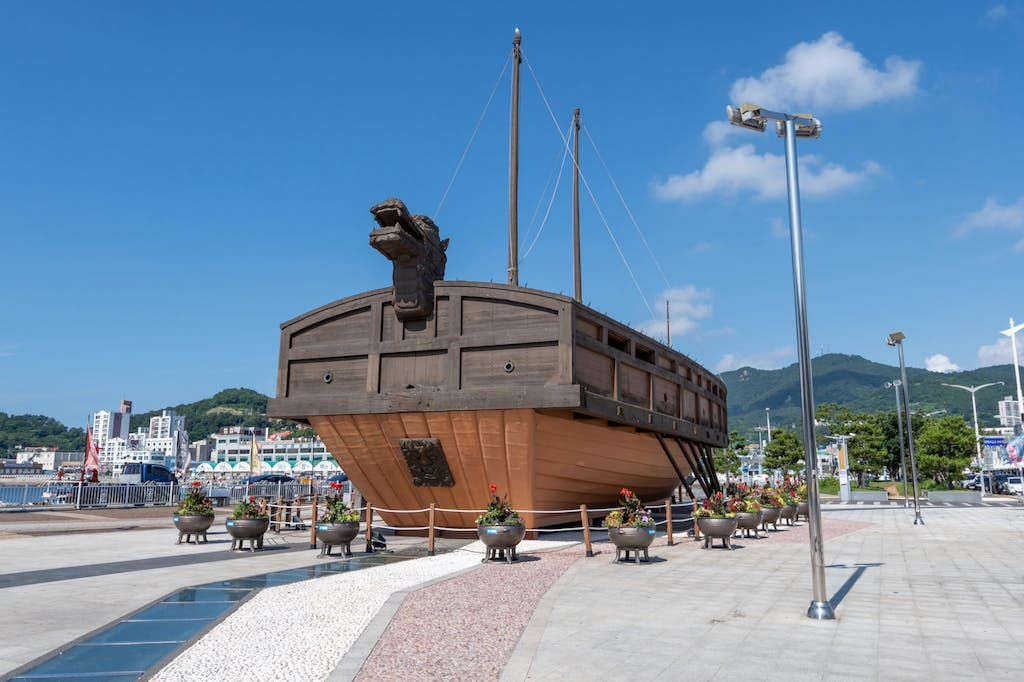 Full-scale replica of the 16th century ship Geobukseon, one of the attractions of Yeosu.