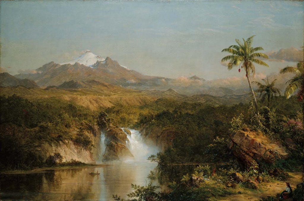 Frederic Edwin Church's paintings of South America include View of Cotopaxi, painted in 1857.