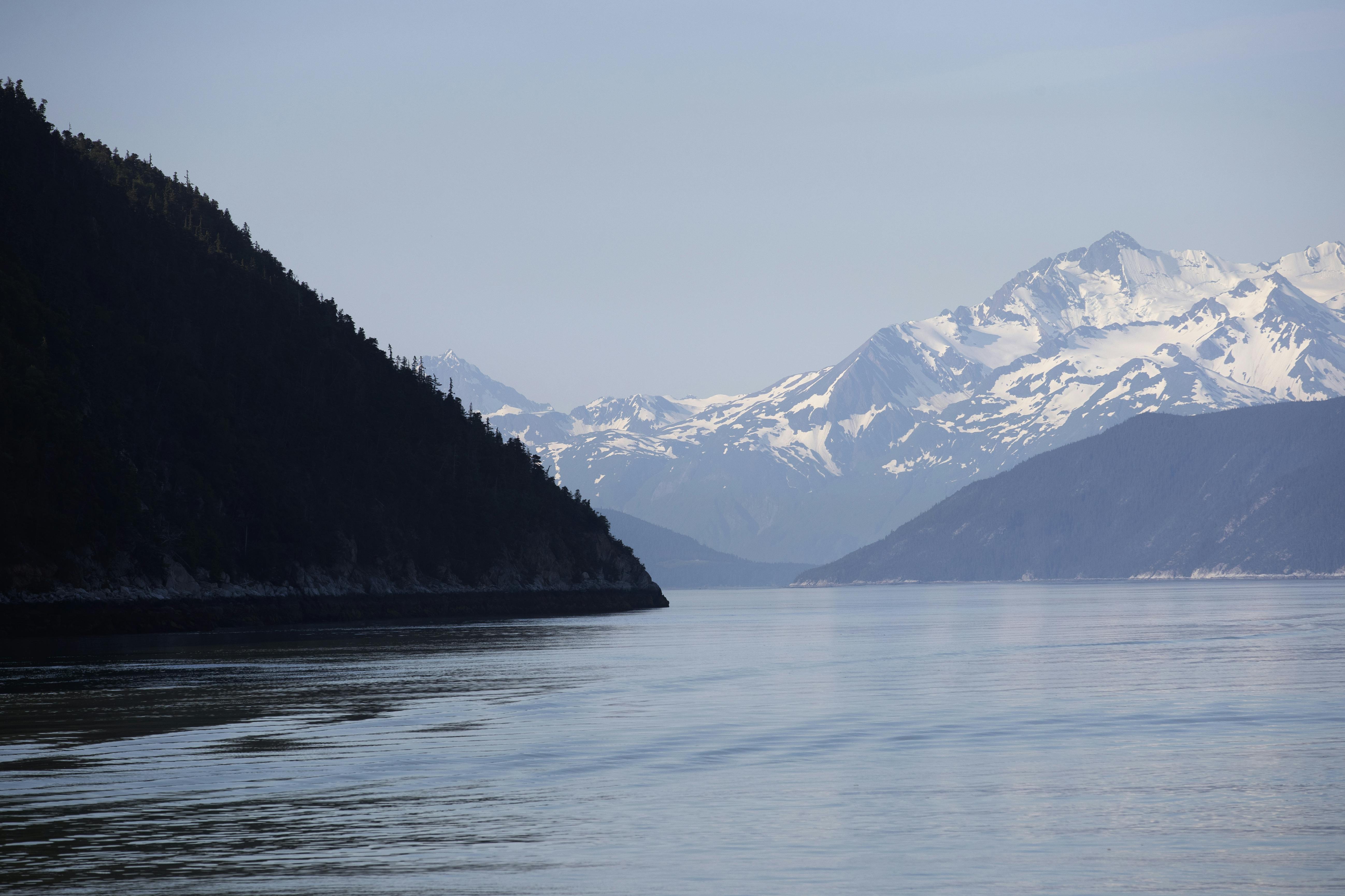 The beautiful ferry ride between Skagway and Haines has gorgeous scenery