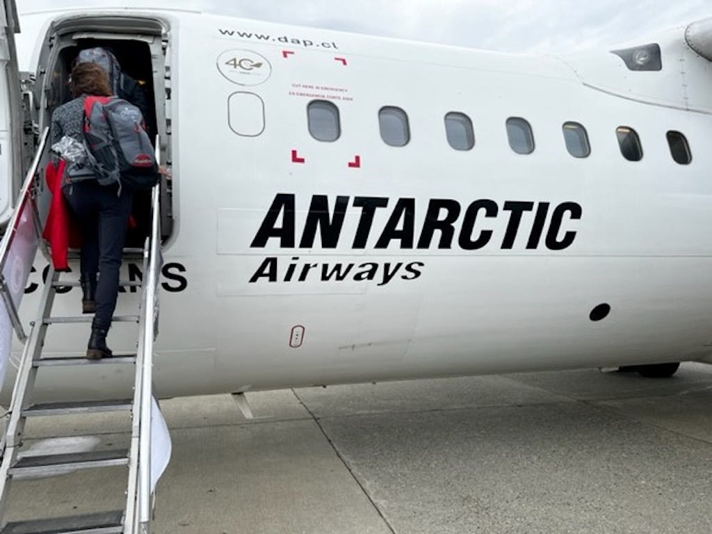 Flight boards to Antarctica